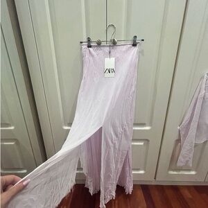 Zara Lilac Maxi Skirt New